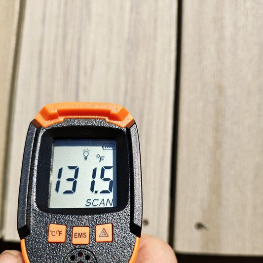 What makes deck boards get hot?