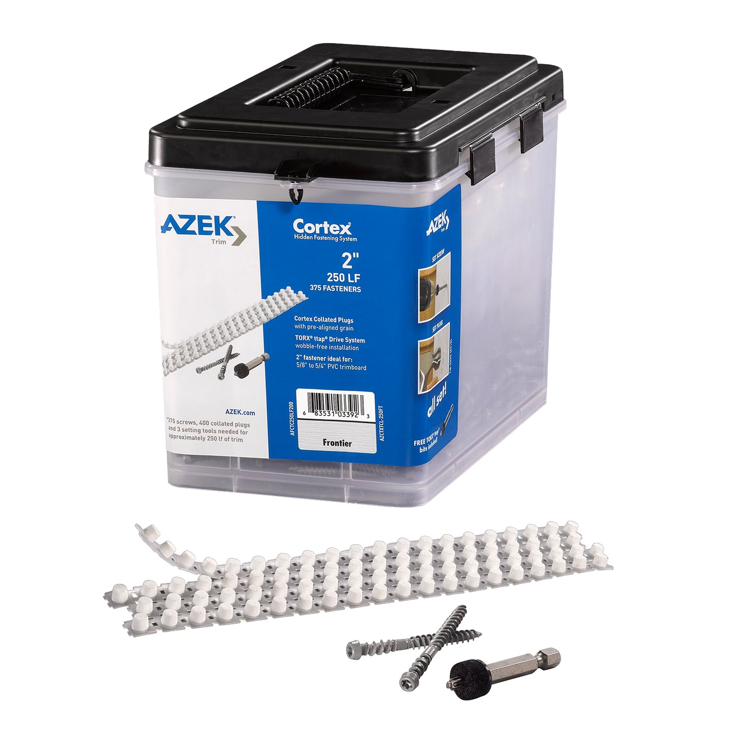 Cortex Screws and Collated Plugs for Azek Trim