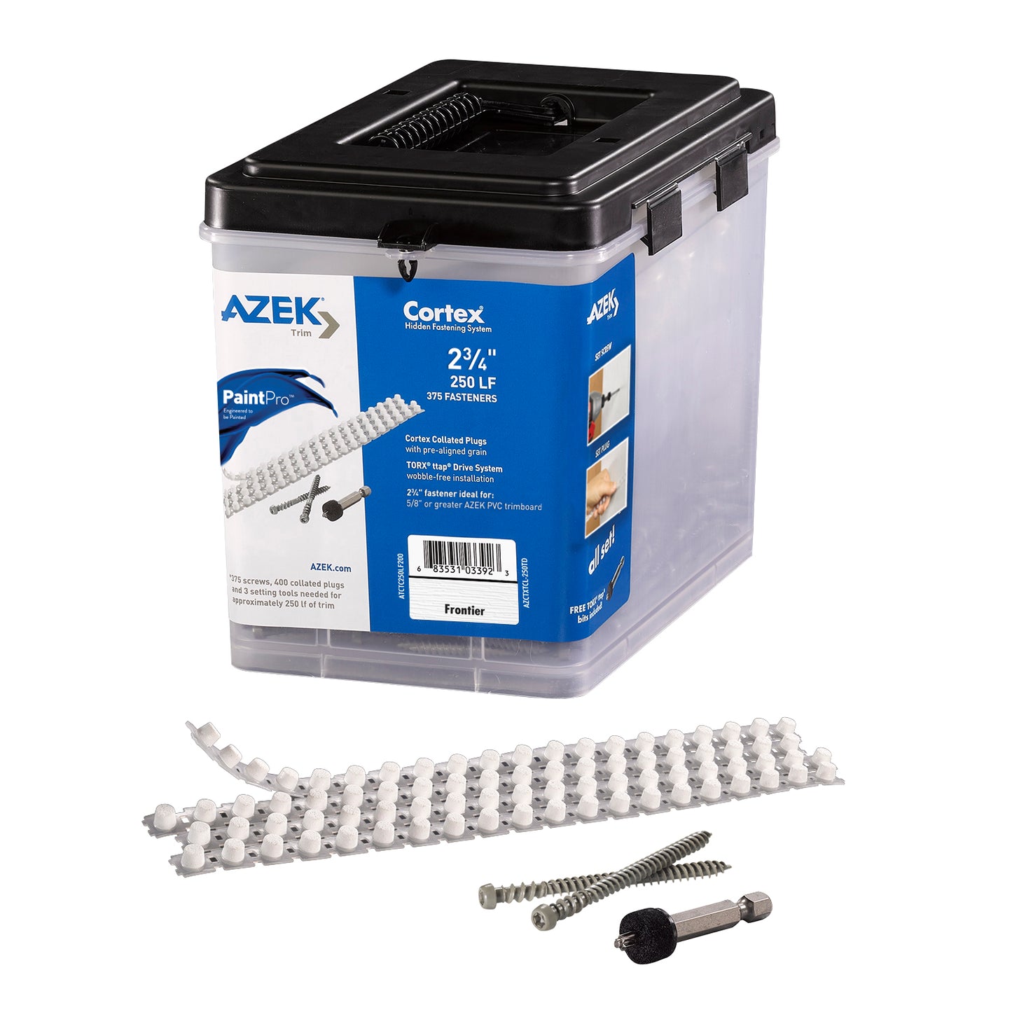 Cortex Screws and Collated Plugs for Azek Trim