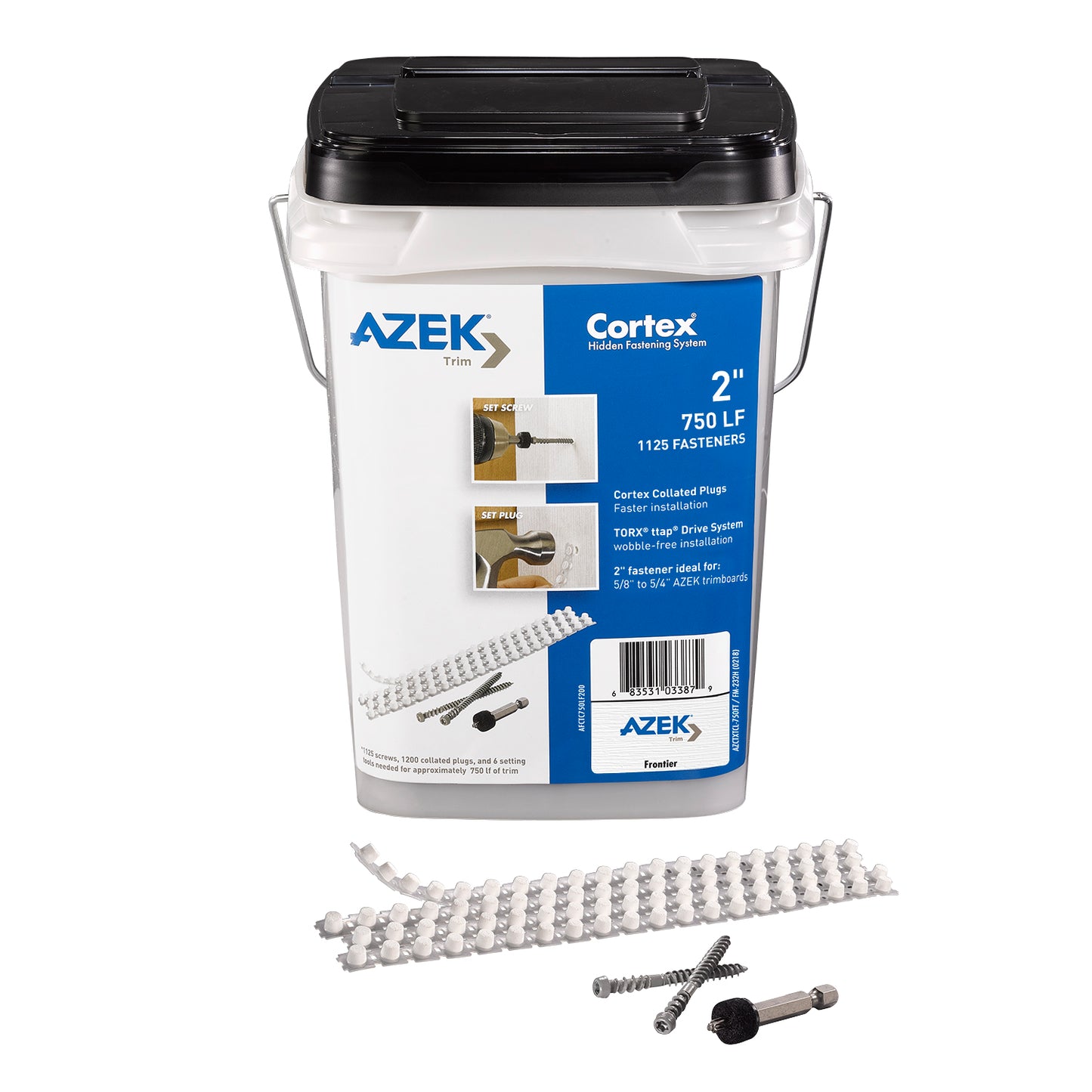 Cortex Screws and Collated Plugs for Azek Trim