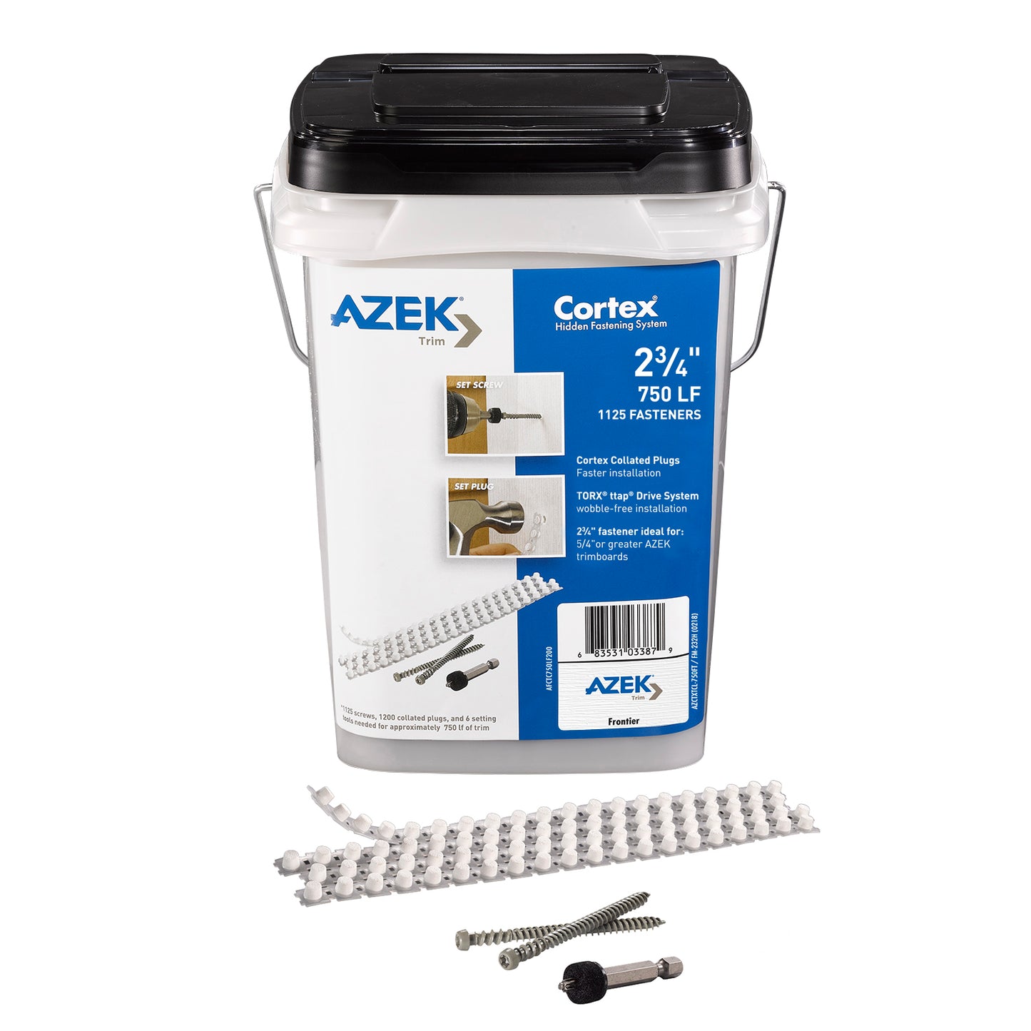 Cortex Screws and Collated Plugs for Azek Trim