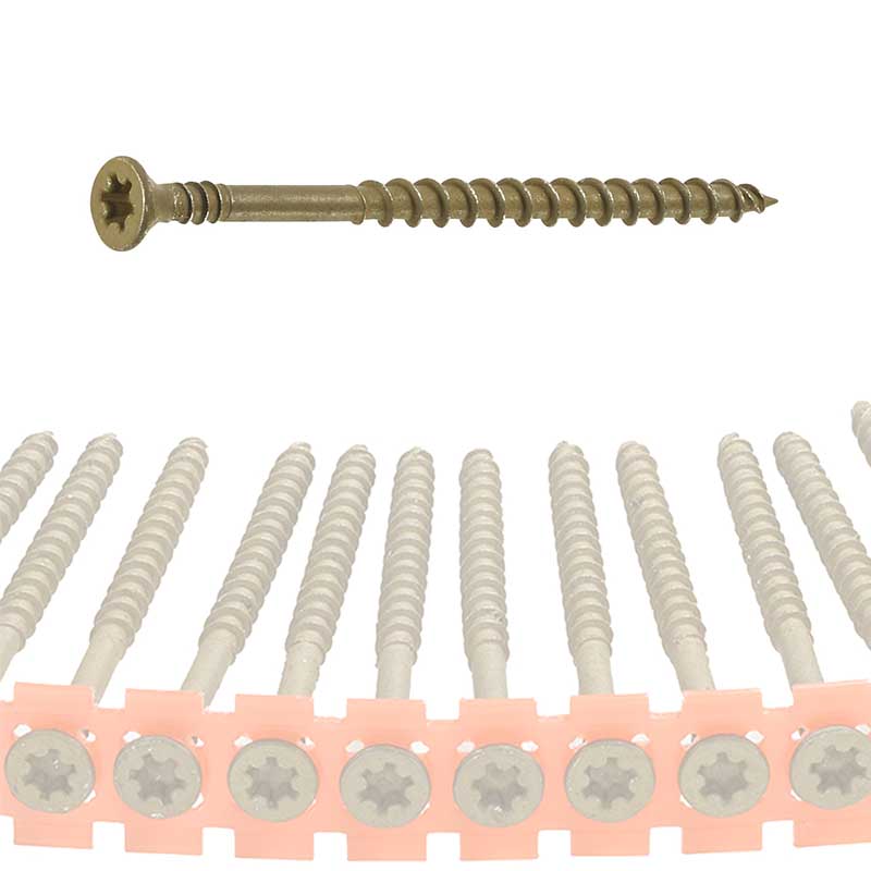 Collated Wood Decking Screws for PAMFast Autofeed Gun