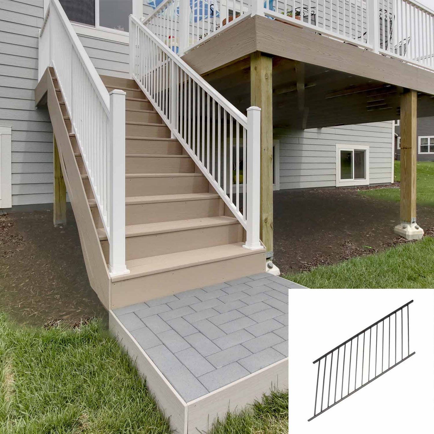 Ultralox Aluminum Railing Panel, Stair 42" (commercial)