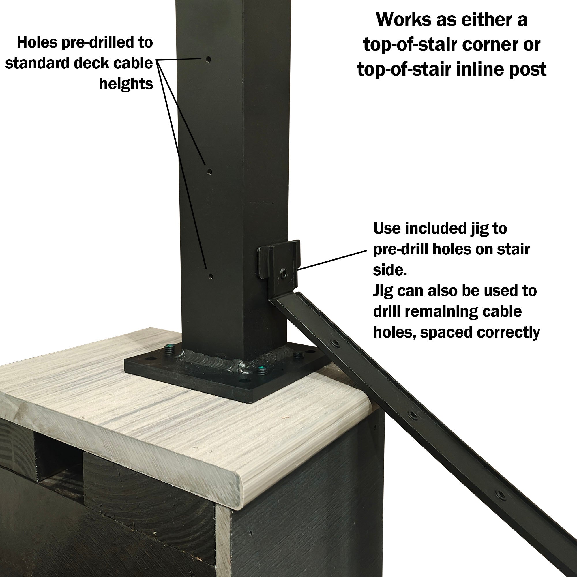 Deckorators Railing Posts Deckorators Posts for ALX Cable Railing – Pro Deck Supply