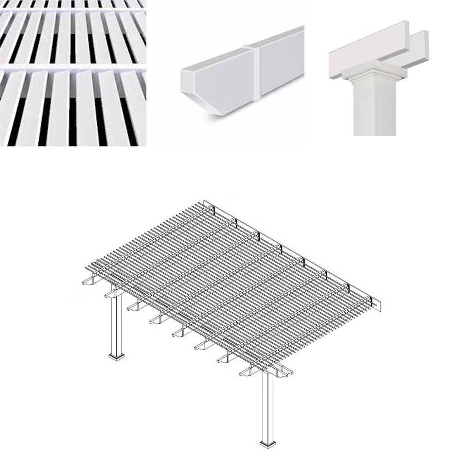 Heartland Traditional Pergola - White