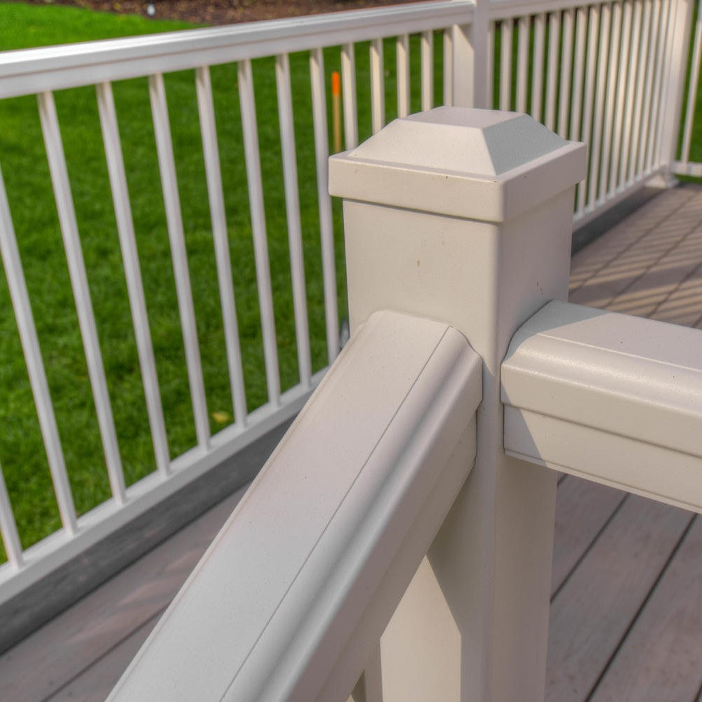 Aluminum Railing Top Rails Cedar Top Aluminum Rail DECK PROS