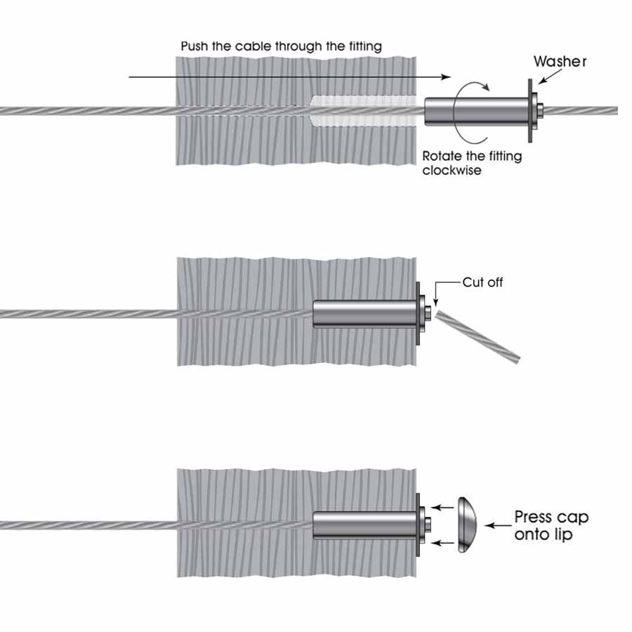 Invisicable Cable Kits for Wood and Metal Posts