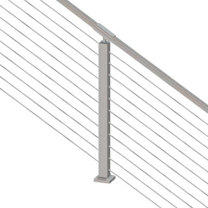 2-1/2" Crossover Posts for Keylink Horizontal Cable Rail