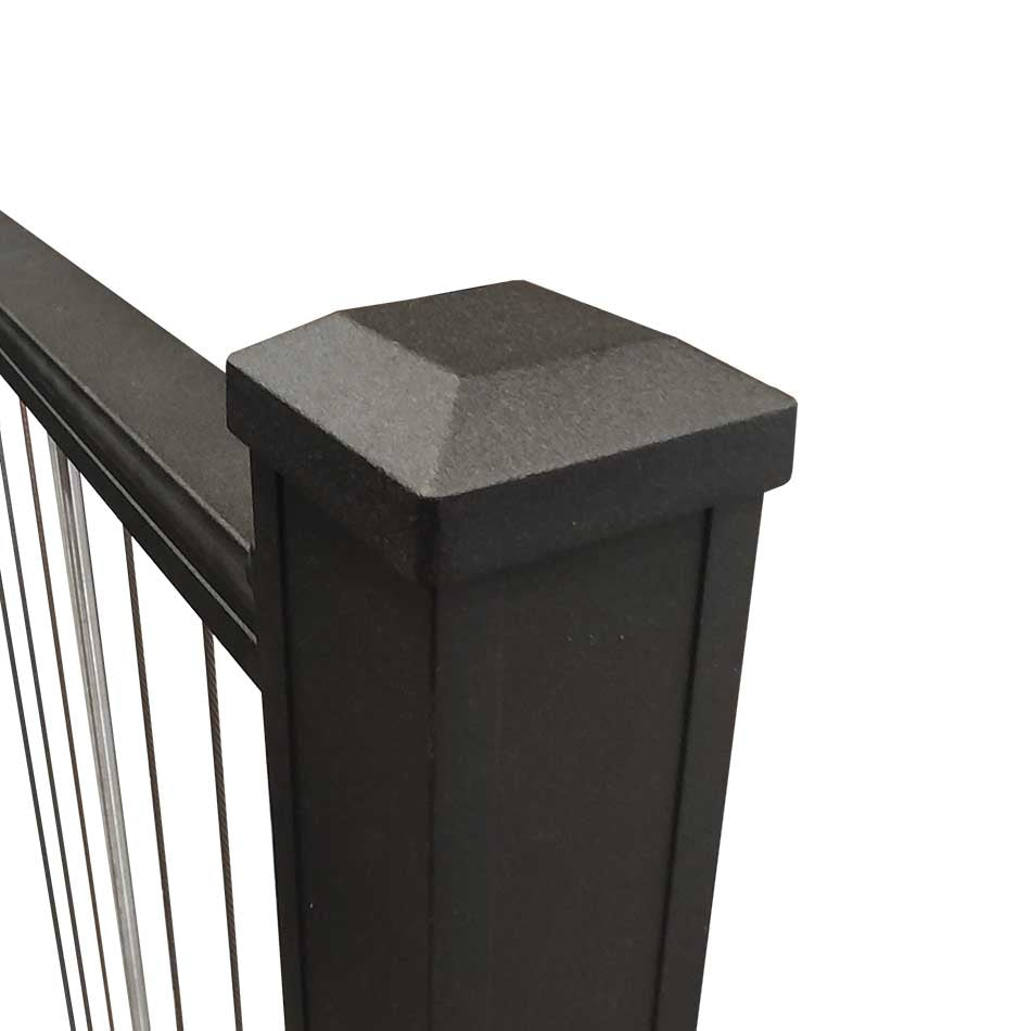Key Link Railing System Post Caps Keylink Vertical Cable Railing Panel - American Top – Pro Deck Supply