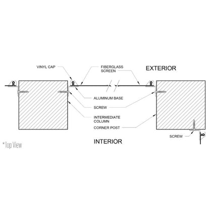 Screeneze Screen Tracks - Corner-Mount