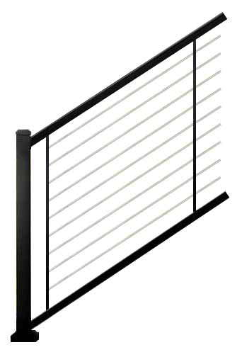 Signature Rod Railing Trex Signature Rod Railing Panel (Stair) – Pro Deck Supply