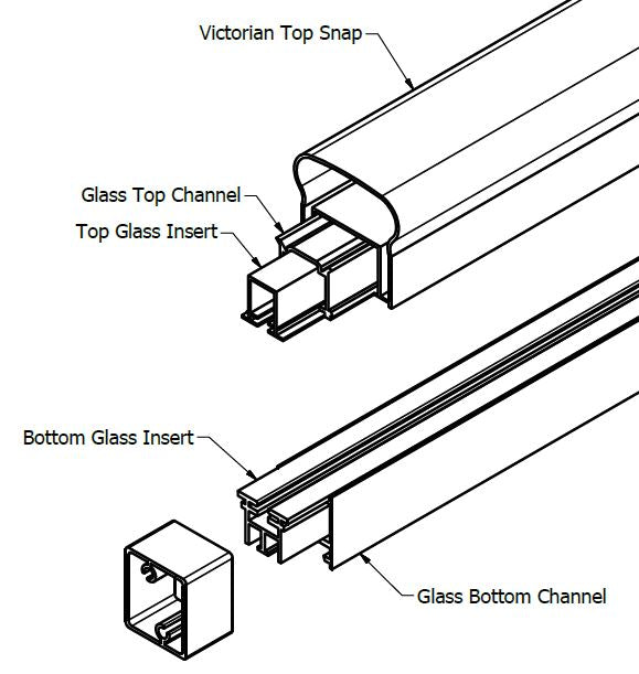 Impressions Express Glass Rail