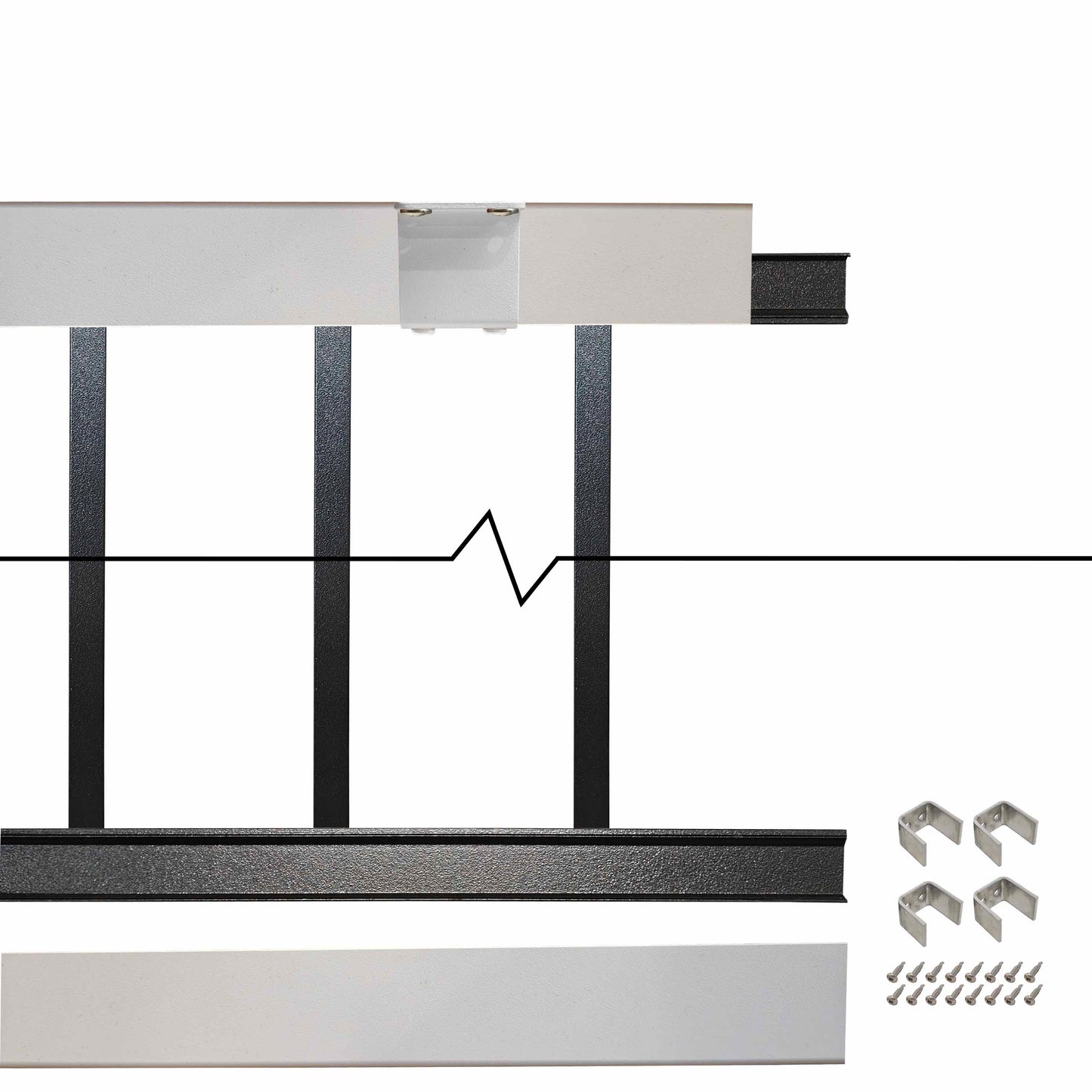 Ultralox Aluminum Drink Rail Panel, Level 36" height
