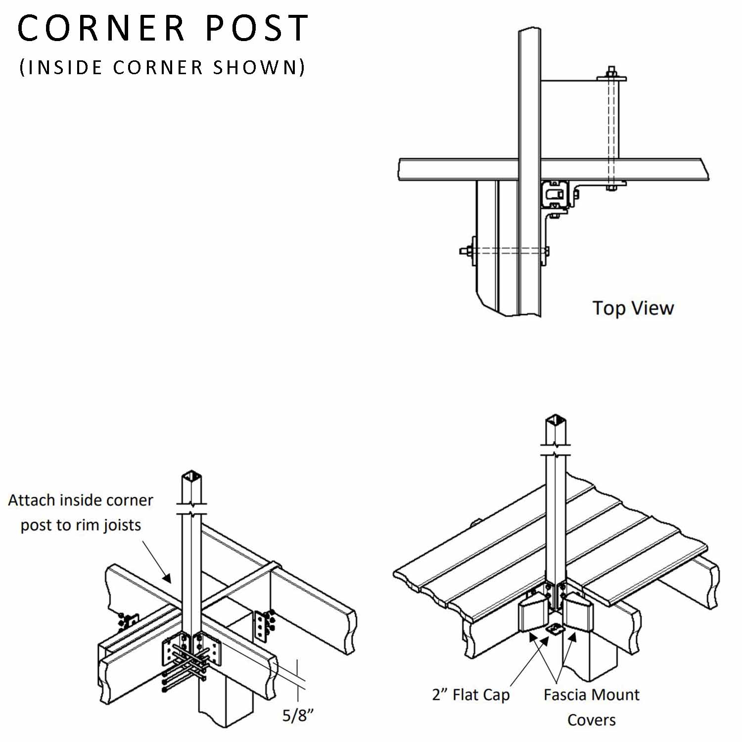 Westbury Fascia-Mount Post Brackets – Pro Deck Supply